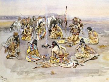 consejo de guerra 1896 Charles Marion Russell Pinturas al óleo